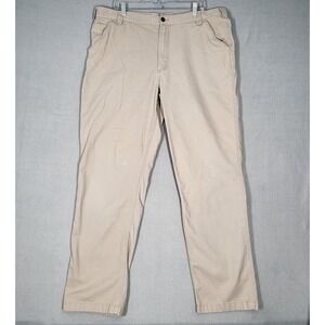 Carhartt Pants Men's 40x34 Beige Cotton Relaxed Fit Workwear‎